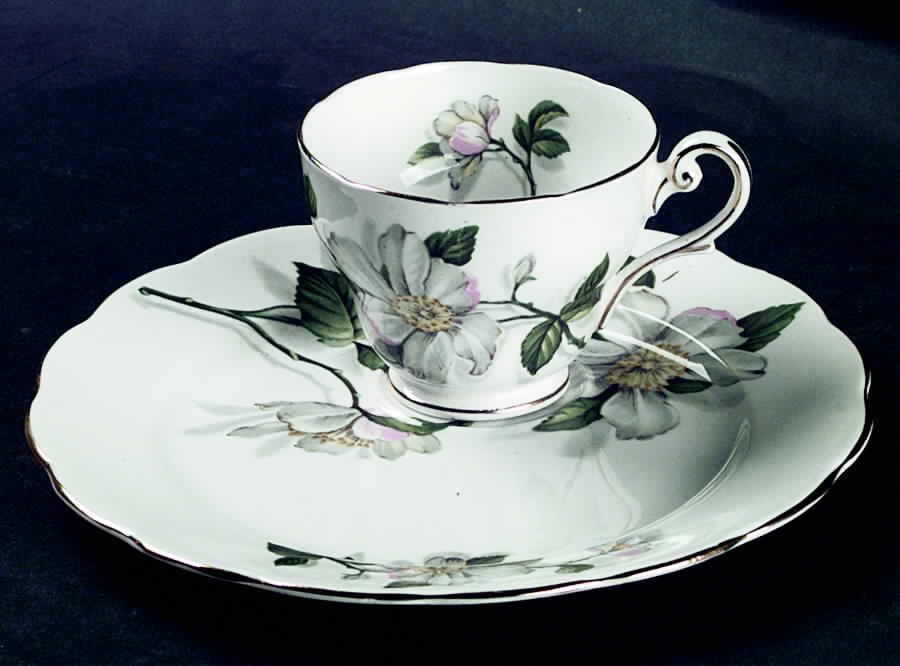 Camellia Snack Plate & Cup Set by Royal Standard-1