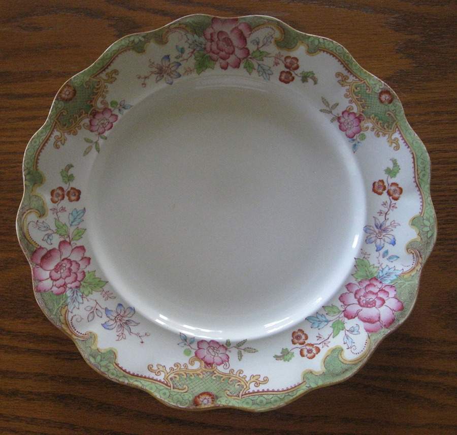 Temple Green (Scalloped) Round Butter No Lid by Royal Doulton-1