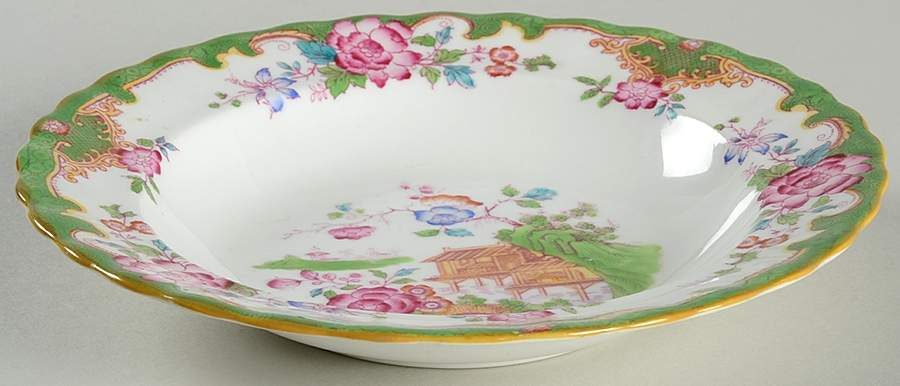 Temple Green (Scalloped) Rim Soup Bowl by Royal Doulton-1