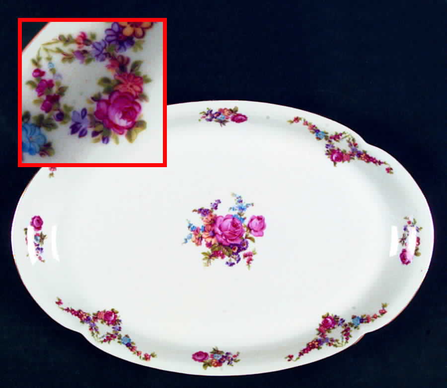 ROB130 (WHITE) 11" Oval Serving Platter by Royal Bayreuth-1