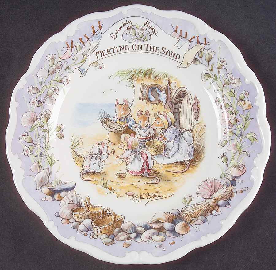 Brambly Hedge Meeting on the Sand Salad Plate by Royal Doulton-1