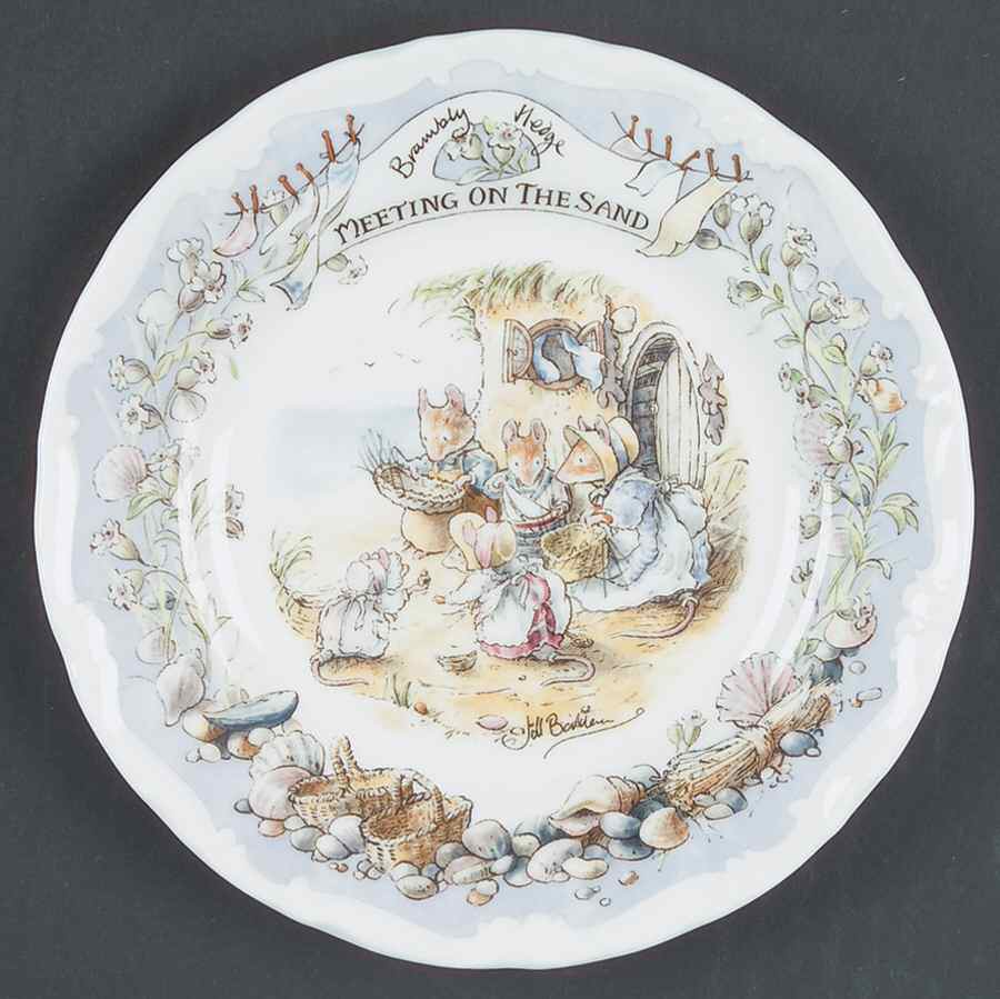 Brambly Hedge Meeting on the Sand Bread & Butter Plate by Royal Doulton-1