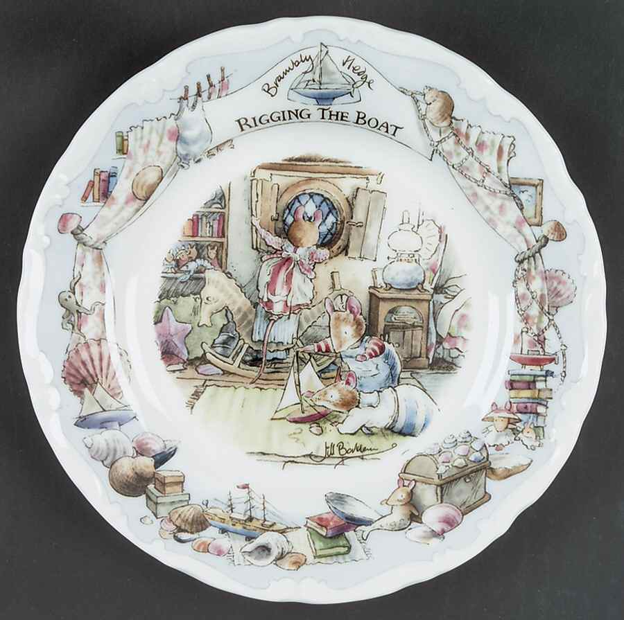 Brambly Hedge Rigging the Boat Bread & Butter Plate by Royal Doulton-1