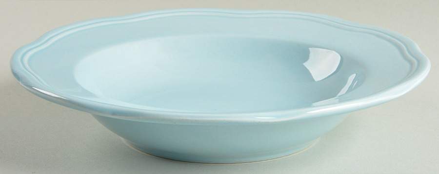 Baroque Blue Large Rim Soup Bowl by Retroneu-1