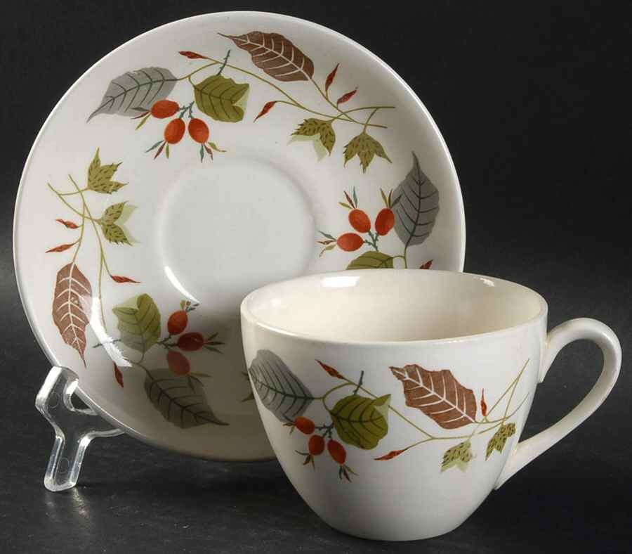 Gaywood Flat Cup & Saucer Set by Ridgway (Ridgways)-1