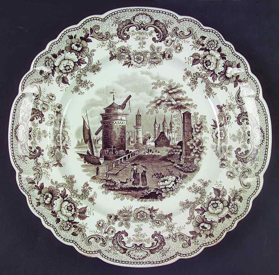 Pomerania Brown Dinner Plate by Ridgway (Ridgways)-1