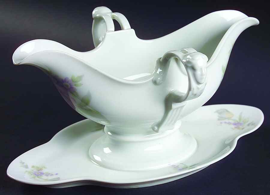 R1054 Gravy Boat with Attached Underplate by Rosenthal - Continental-1