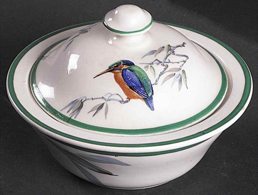 Kingfisher Soap Box with Lid and Strainer by Royal Doulton-1