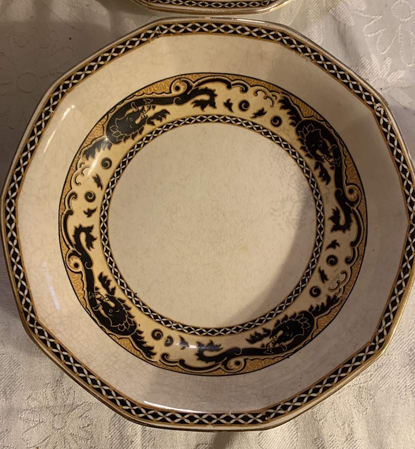 Ming (Black) Coupe Soup Bowl by Royal Winton-1