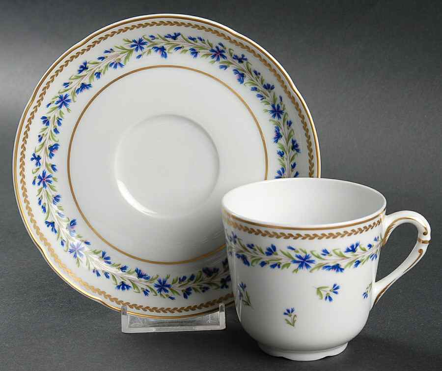 Barbeaux Flat Cup & Saucer Set by Royale (France)-1