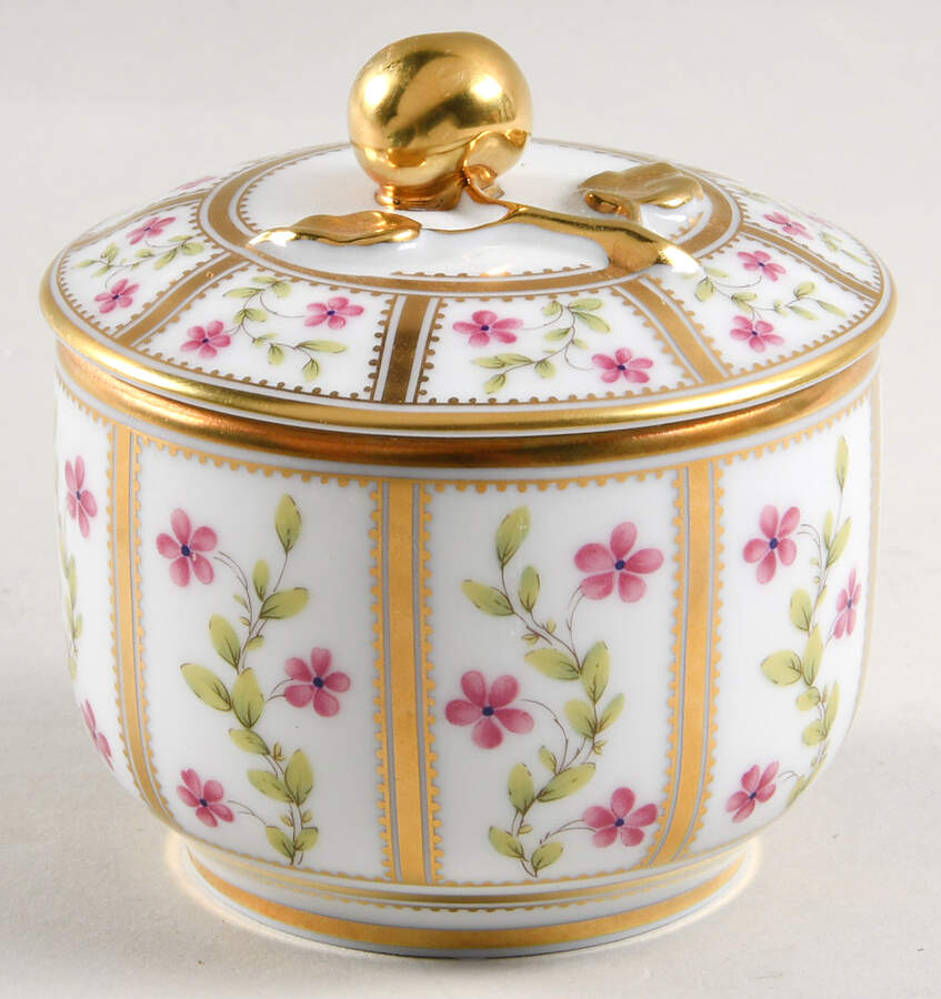 Roseraie Sugar Bowl & Lid by Royale (France)-1