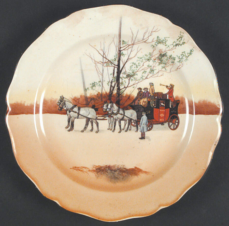 Coaching Days (Scalloped) Dinner Plate by Royal Doulton-1