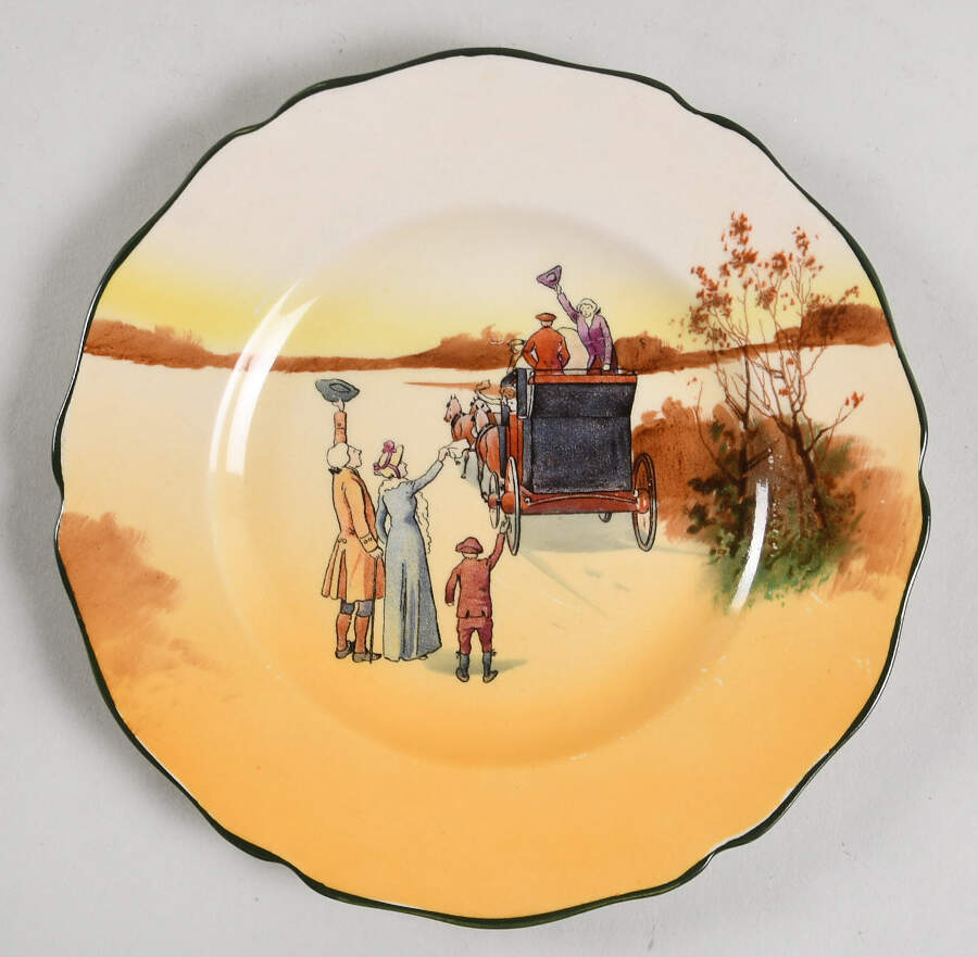 Coaching Days (Scalloped) Bread & Butter Plate by Royal Doulton-1