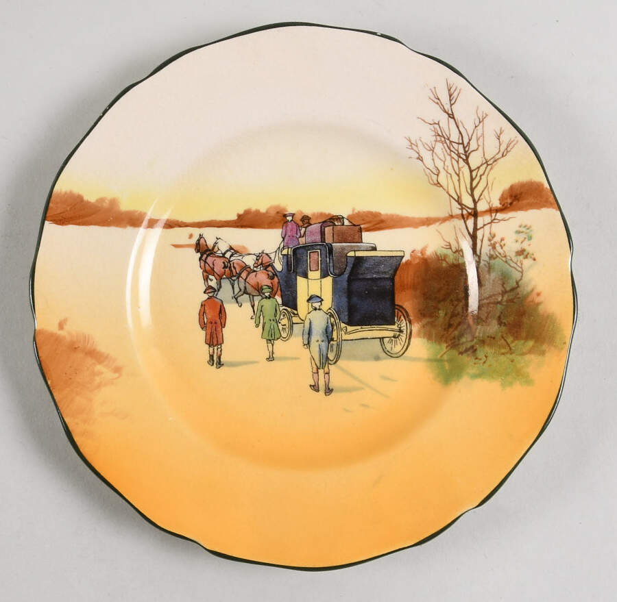 Coaching Days (Scalloped) Bread & Butter Plate by Royal Doulton-1