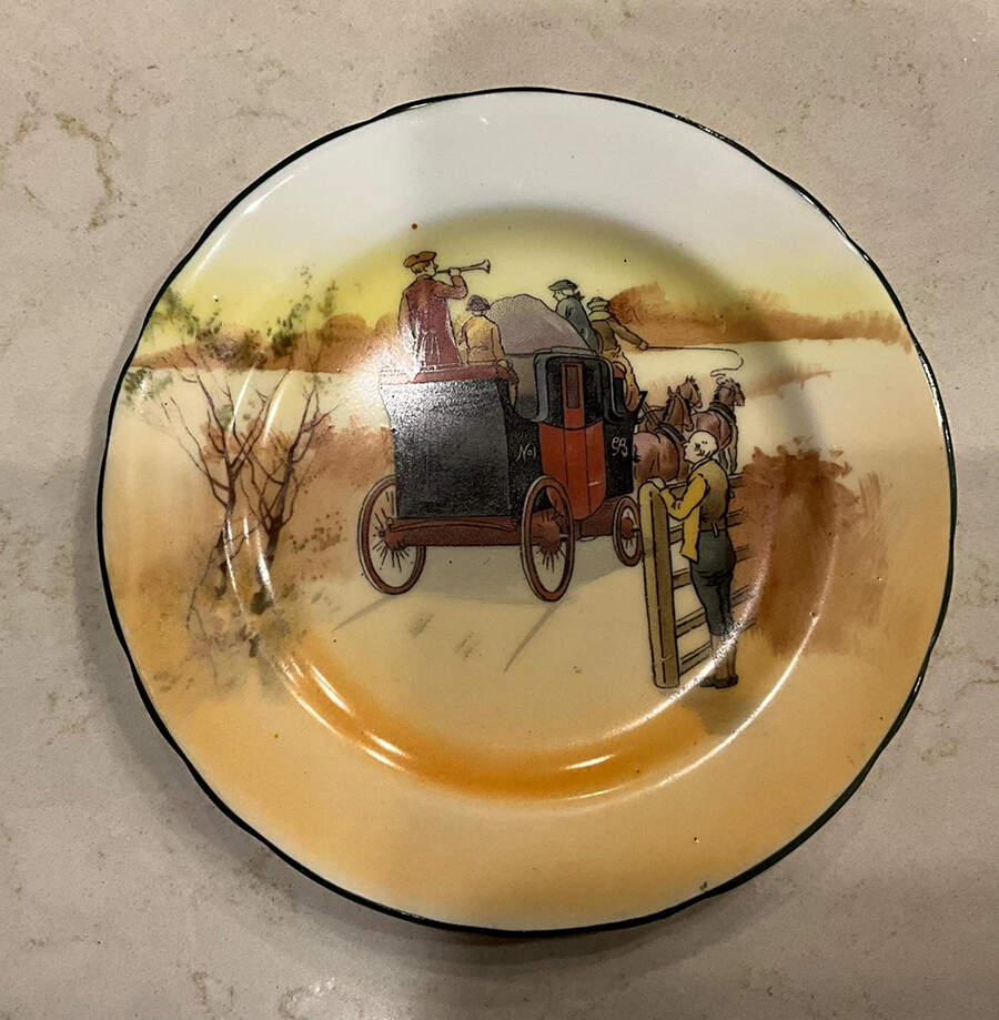 Coaching Days (Scalloped) Bread & Butter Plate by Royal Doulton-1