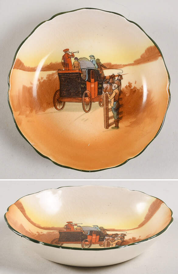 Coaching Days (Scalloped) Fruit/Dessert (Sauce) Bowl by Royal Doulton-1