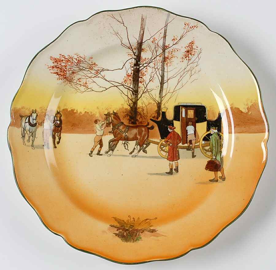 Coaching Days (Scalloped) Luncheon Plate by Royal Doulton-1