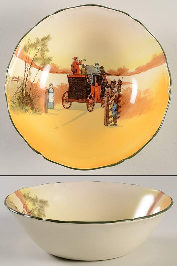 Coaching Days (Scalloped) Coupe Cereal Bowl by Royal Doulton-1