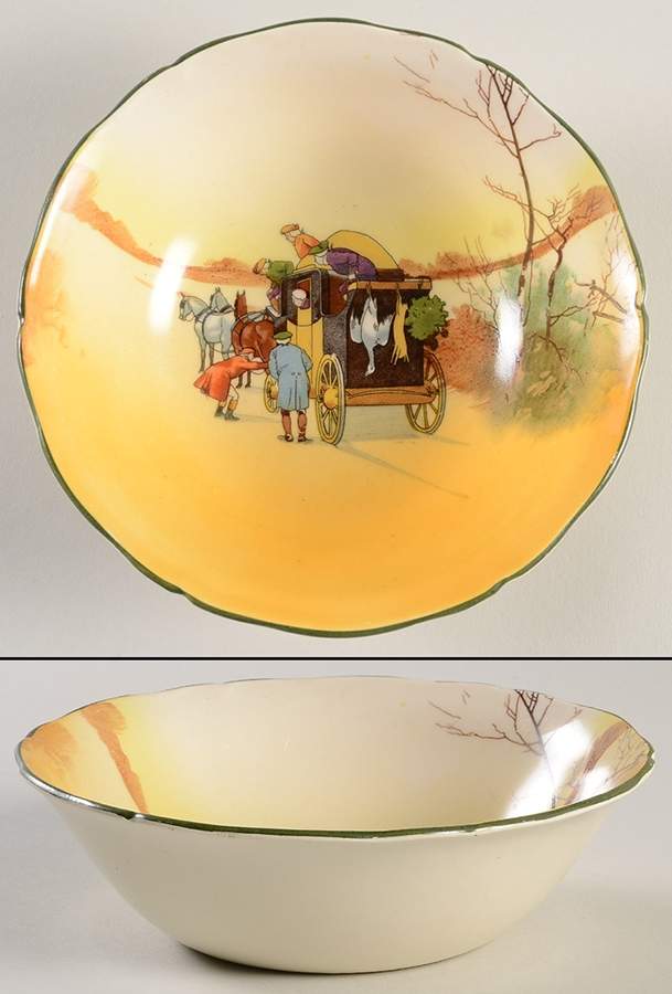 Coaching Days (Scalloped) Coupe Cereal Bowl by Royal Doulton-1