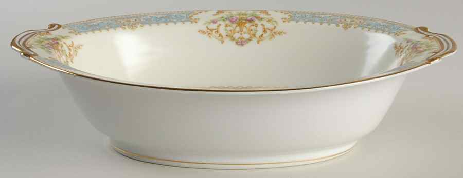 RO72 10" Oval Vegetable Bowl by Rose (Japan)-1