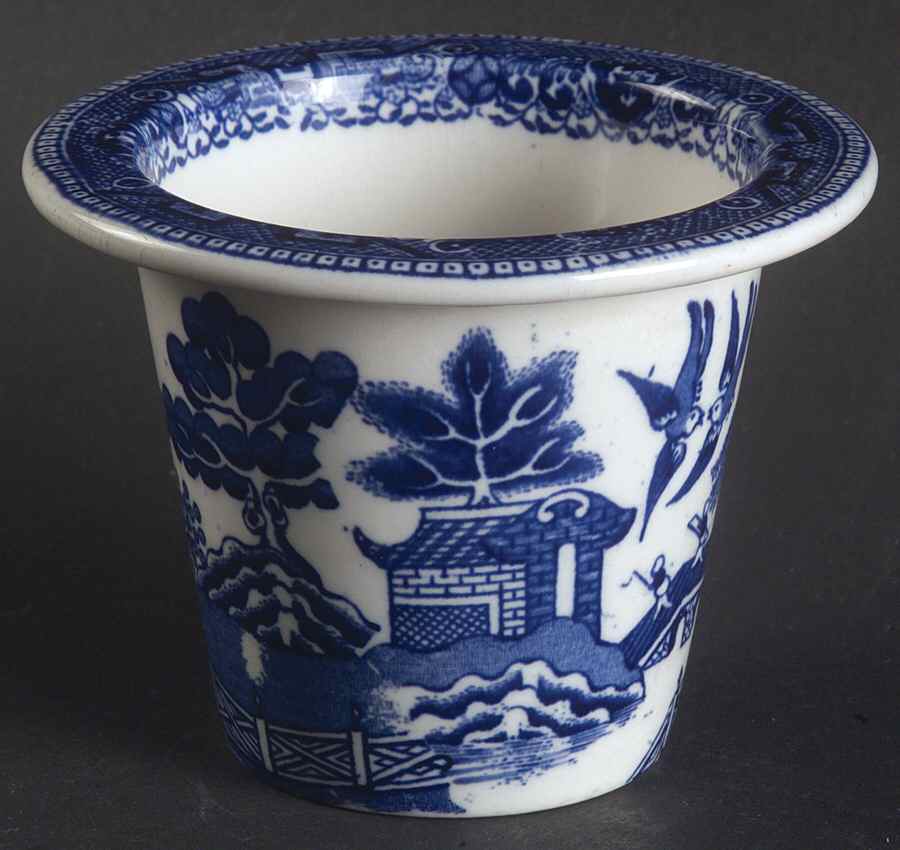 Willow (No Trim) Individual Open Horseradish Jar by Royal Doulton-1