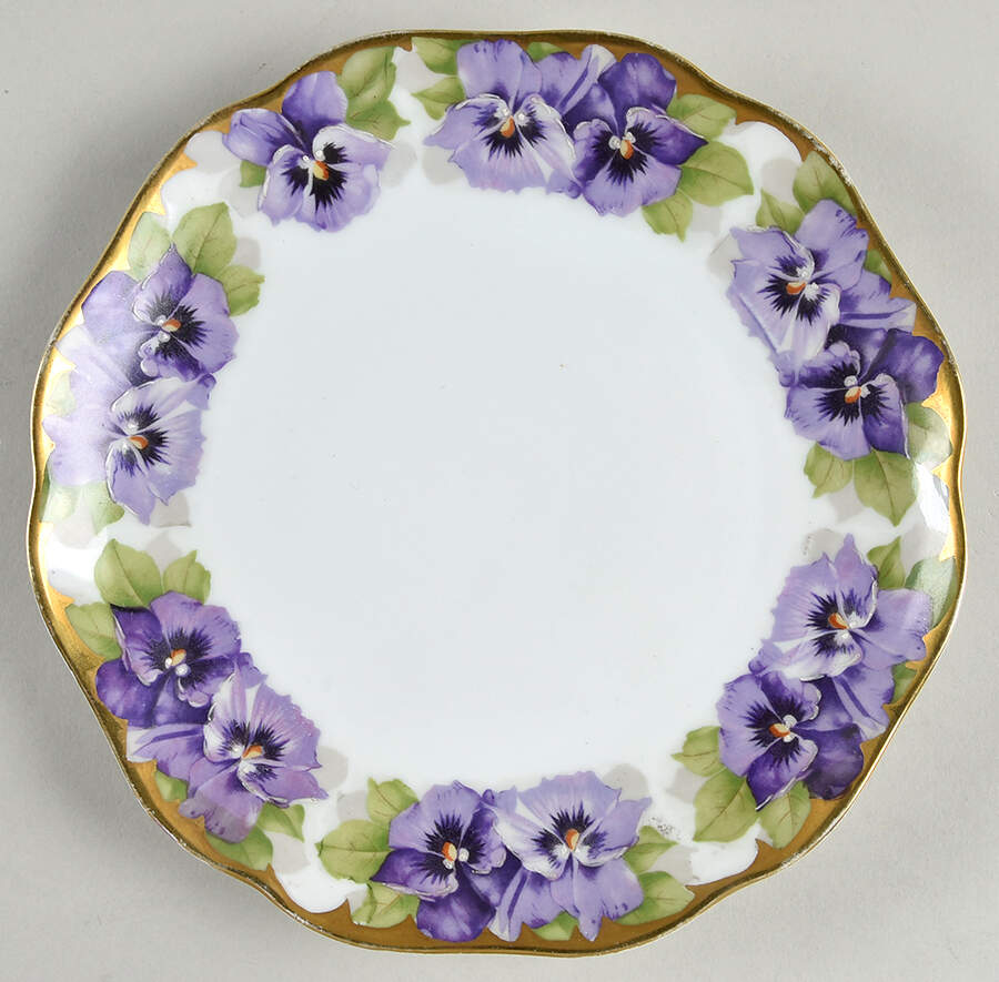 Chrysantheme (Purple Flowers) Salad Plate by Rosenthal - Continental-1