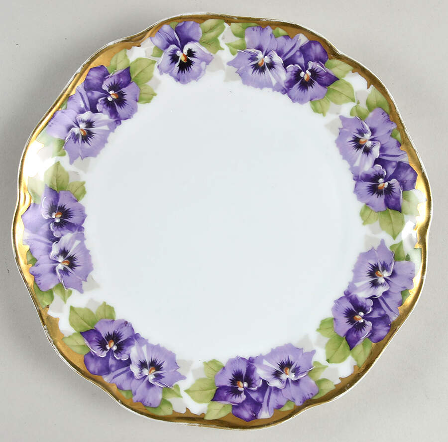 Chrysantheme (Purple Flowers) Luncheon Plate by Rosenthal - Continental-1