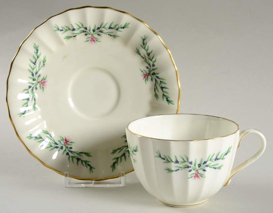 C51 Flat Cup & Saucer Set by Royal Worcester-1