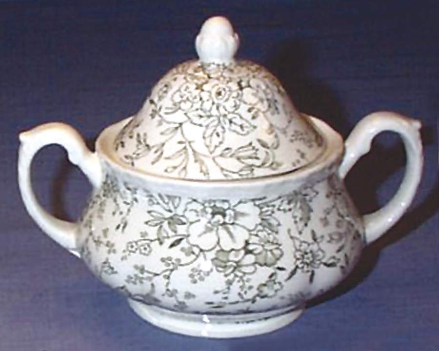 Rosemarie Green Sugar Bowl & Lid by Royal Tudor-1