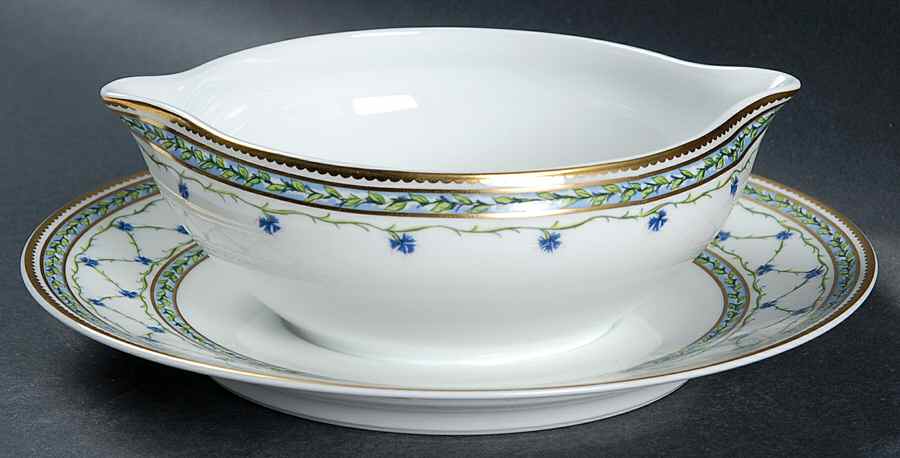 Allee Royale Round Gravy Boat/Attached Underplate by Raynaud-1