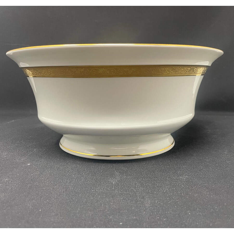Ambassador Gold (White) Large Fruit Bowl by Raynaud-1