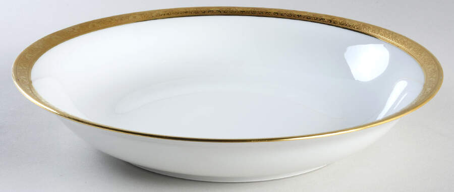 Ambassador Gold (White) 11" Pasta Serving Bowl by Raynaud-1