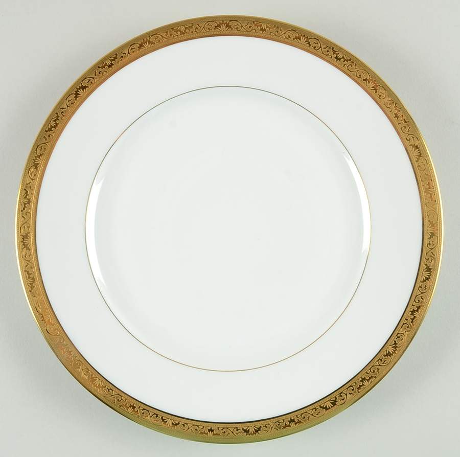 Ambassador Gold (White) Luncheon Plate by Raynaud-1
