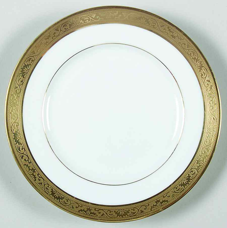 Ambassador Gold (White) Bread & Butter Plate by Raynaud-1