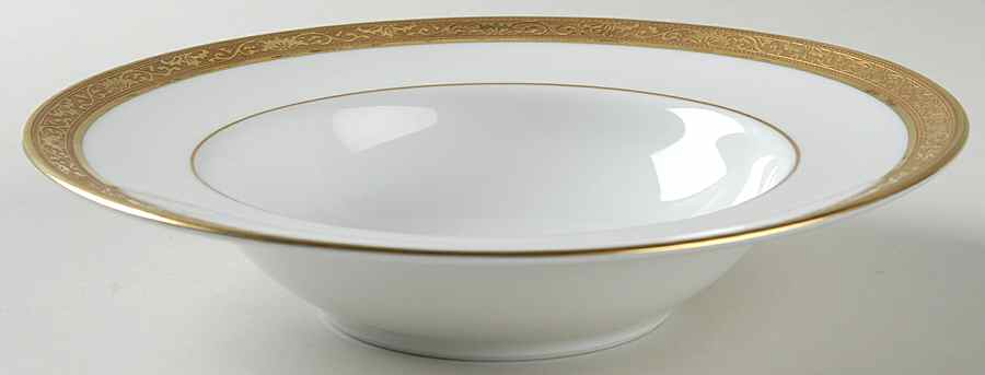 Ambassador Gold (White) Rim Soup Bowl by Raynaud-1