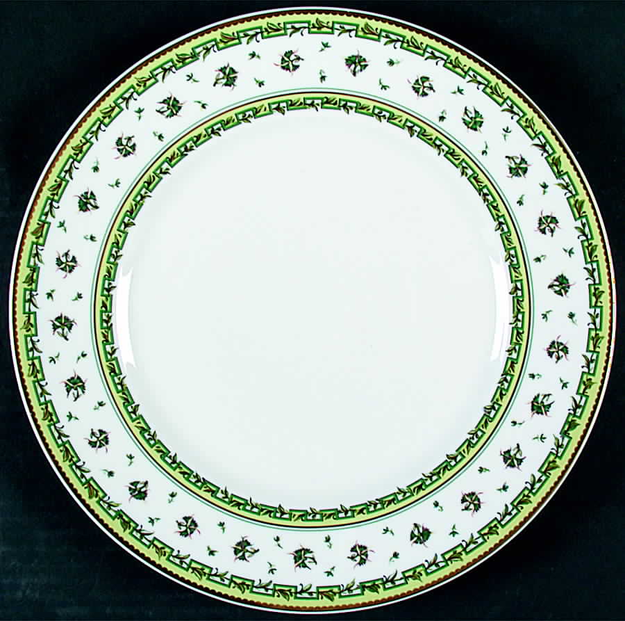 Bougainville Green Dinner Plate by Raynaud-1