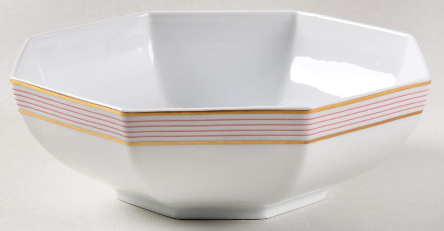 Crinoline Pink 6" Octagonal Serving Bowl by Raynaud-1