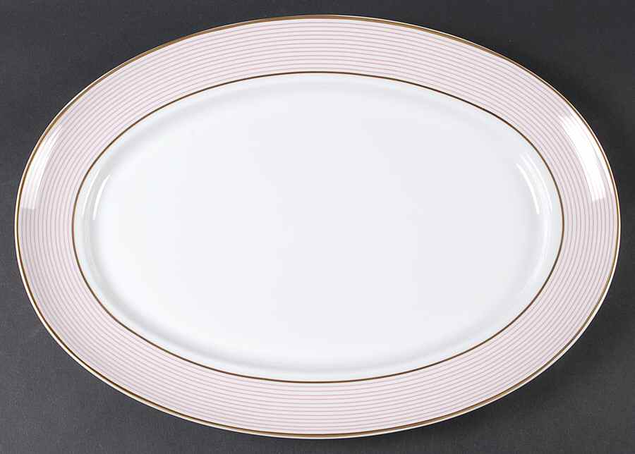 Crinoline Pink 16" Oval Serving Platter by Raynaud-1