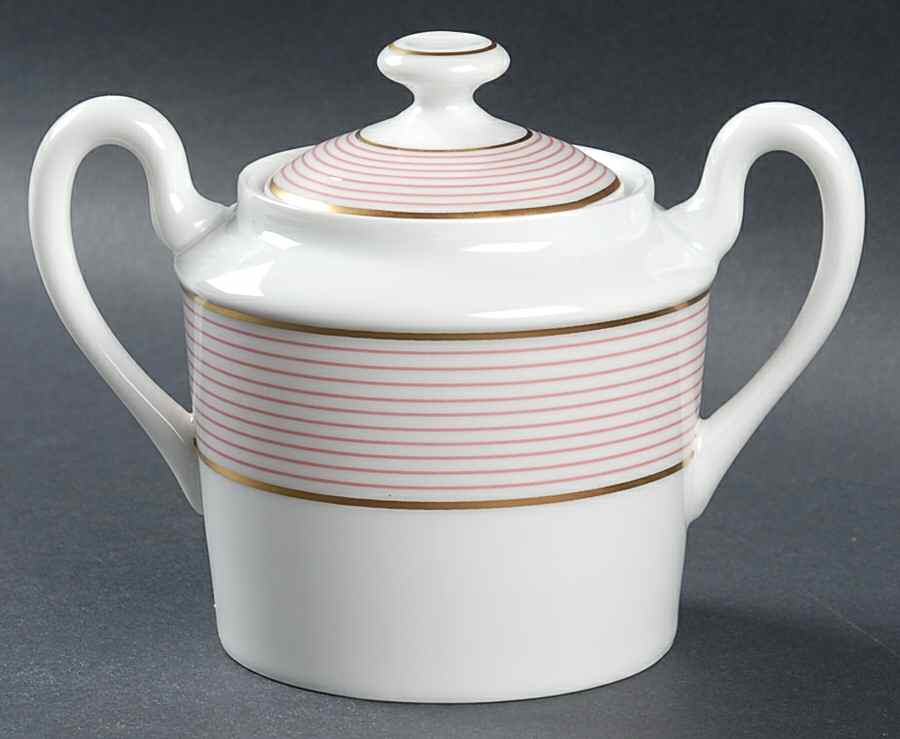 Crinoline Pink Sugar Bowl & Lid by Raynaud-1