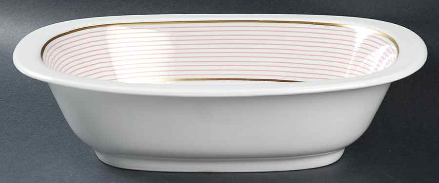 Crinoline Pink 9" Oval Vegetable Bowl by Raynaud-1