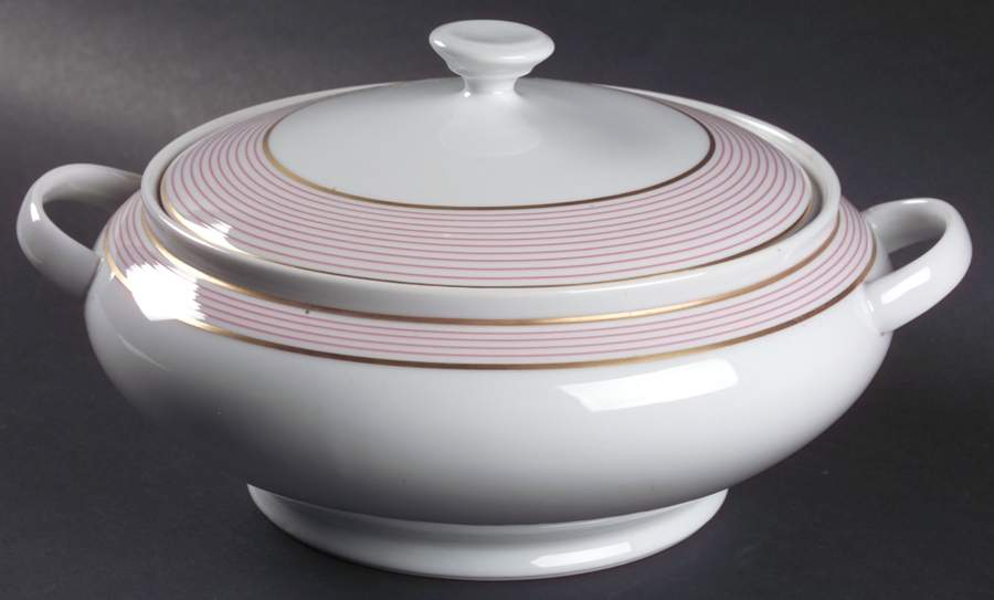 Crinoline Pink Round Covered Vegetable by Raynaud-1