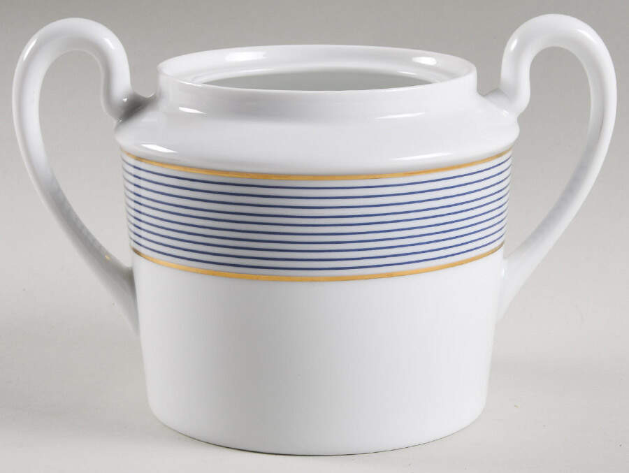 Crinoline Blue Oversize Sugar Bowl-No Lid by Raynaud-1