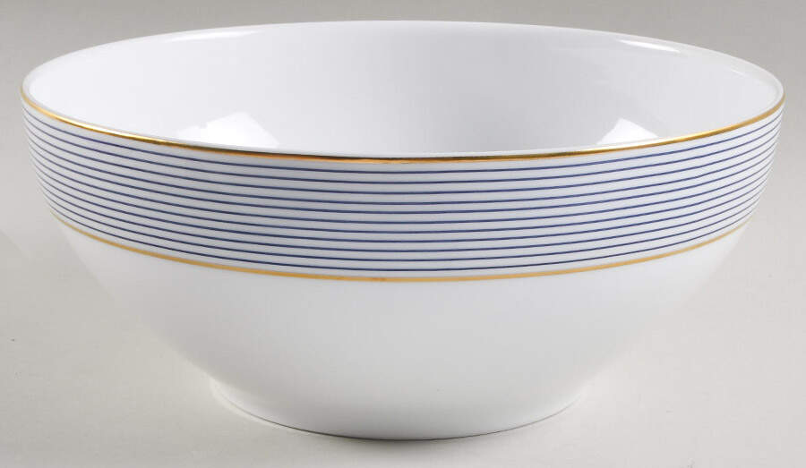 Crinoline Blue 10" Large Salad Serving Bowl by Raynaud-1