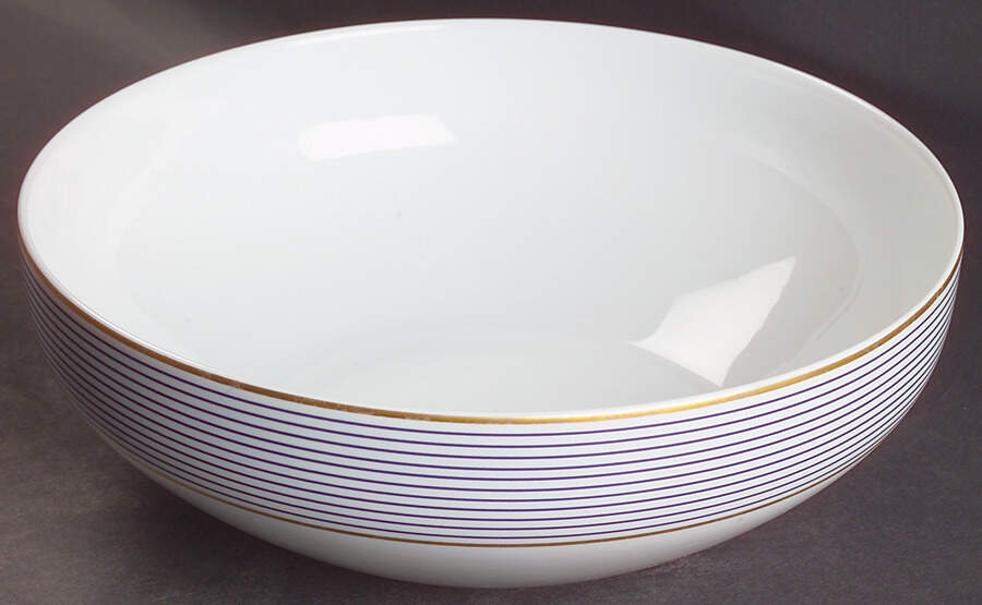 Crinoline Blue 9" Salad Serving Bowl by Raynaud-1