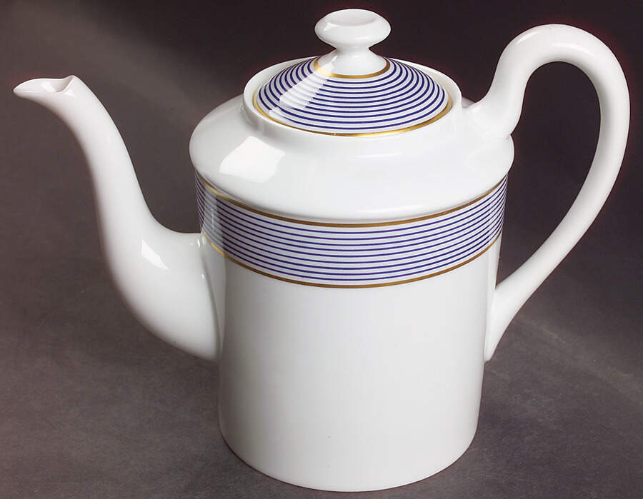 Crinoline Blue Coffee Pot & Lid by Raynaud-1