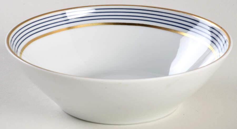 Crinoline Blue Fruit/Dessert (Sauce) Bowl by Raynaud-1
