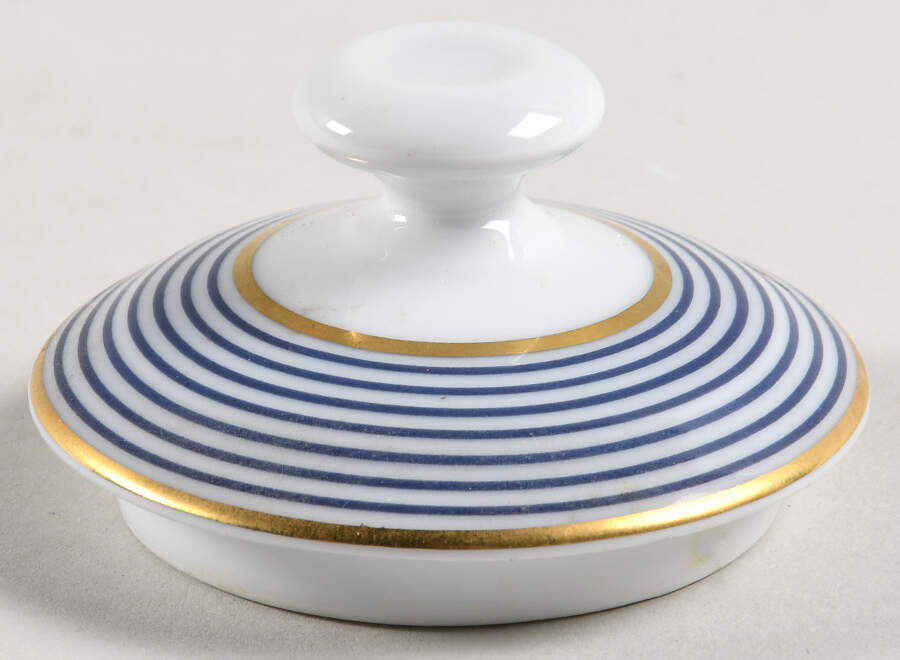 Crinoline Blue Lid for Sugar Bowl by Raynaud-1