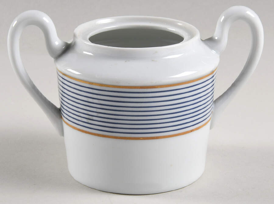 Crinoline Blue Sugar Bowl No Lid by Raynaud-1