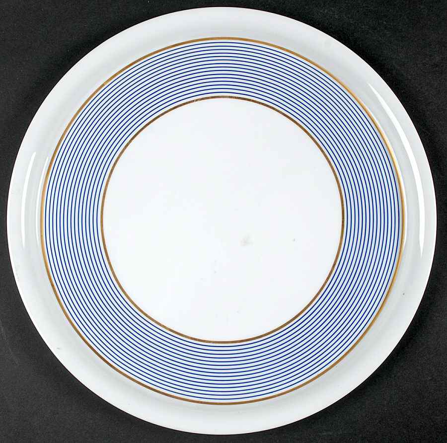 Crinoline Blue Cake Plate by Raynaud-1