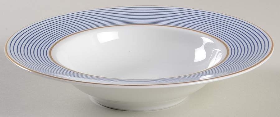 Crinoline Blue Rim Soup Bowl by Raynaud-1